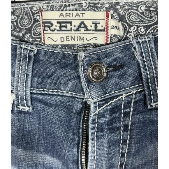 Ariat Real Denim jeans size 30R Western Bootcut Stretch - Picture 3 of 7